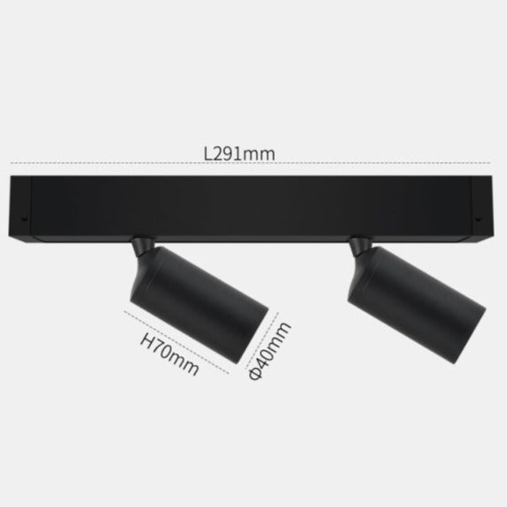 Wall-Mounted Black Continuous Magnetic Track System Light | Kalsten