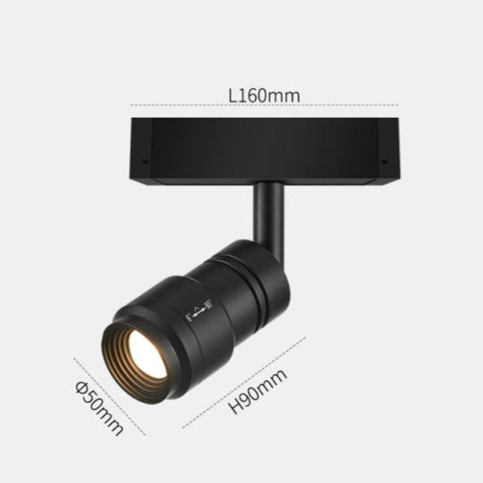 Wall-Mounted Black Continuous Magnetic Track System Light | Kalsten