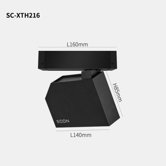 Wall-Mounted Black Continuous Magnetic Track System Light | Kalsten