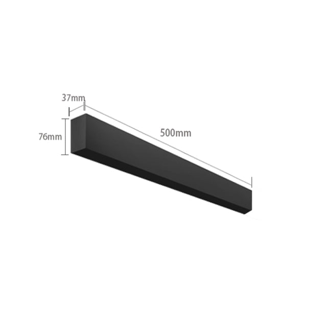 Wall-Mounted Black Continuous Magnetic Track System Light | Kalsten