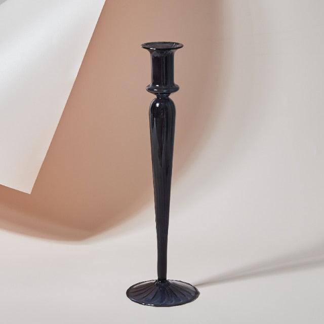 Kalsten | GlowCharm Pastel Glass Candle Holder | Decorative Candle Stands | Elegant Table Decor