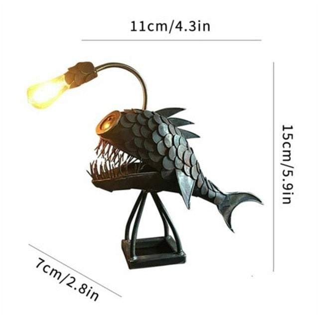 Creative Iron Angler Fish Desk Lamp | Kalsten