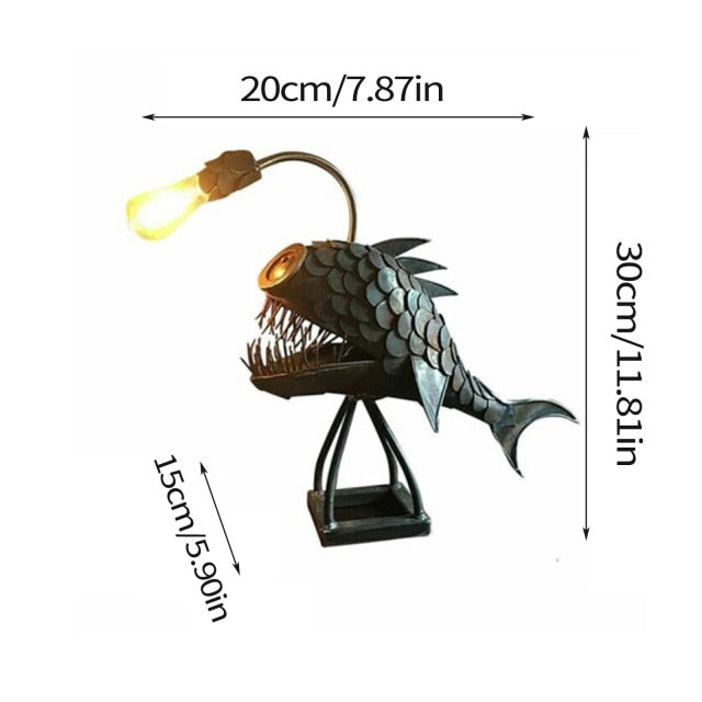 Creative Iron Angler Fish Desk Lamp | Kalsten