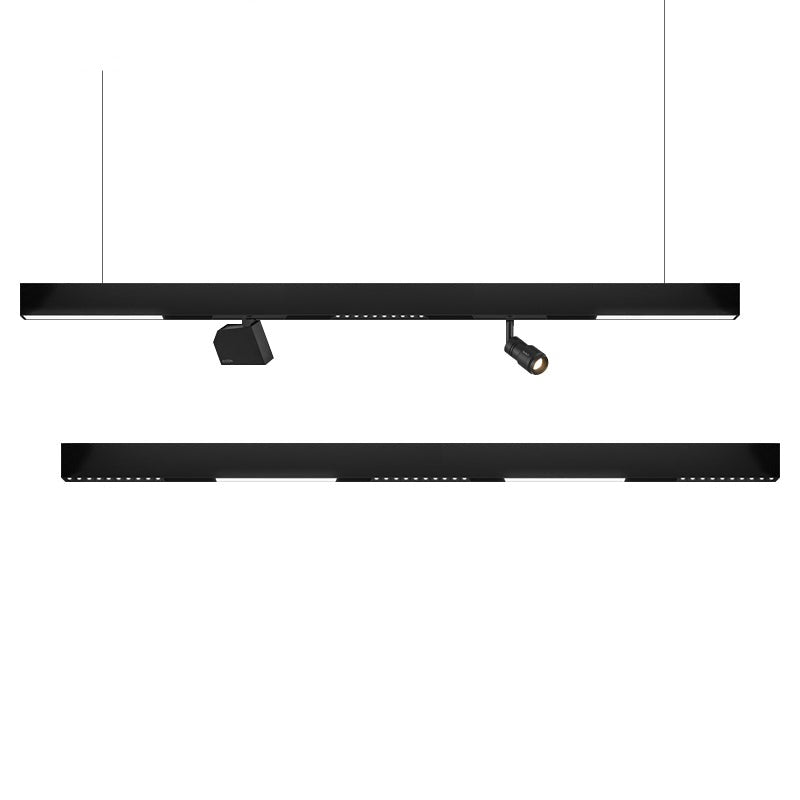 Wall-Mounted Black Continuous Magnetic Track System Light | Kalsten
