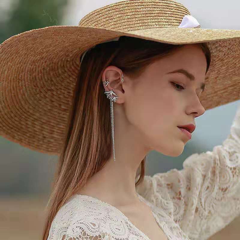 BowLift | Animal Birds Tassel Women Earrings Clip Ear Cuff