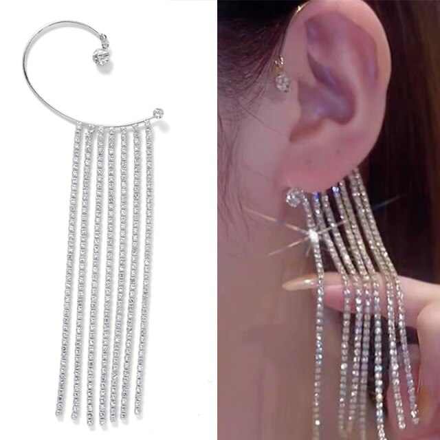 BowLift | Animal Birds Tassel Women Earrings Clip Ear Cuff
