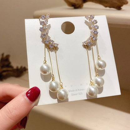 BowLift | Animal Birds Tassel Women Earrings Clip Ear Cuff