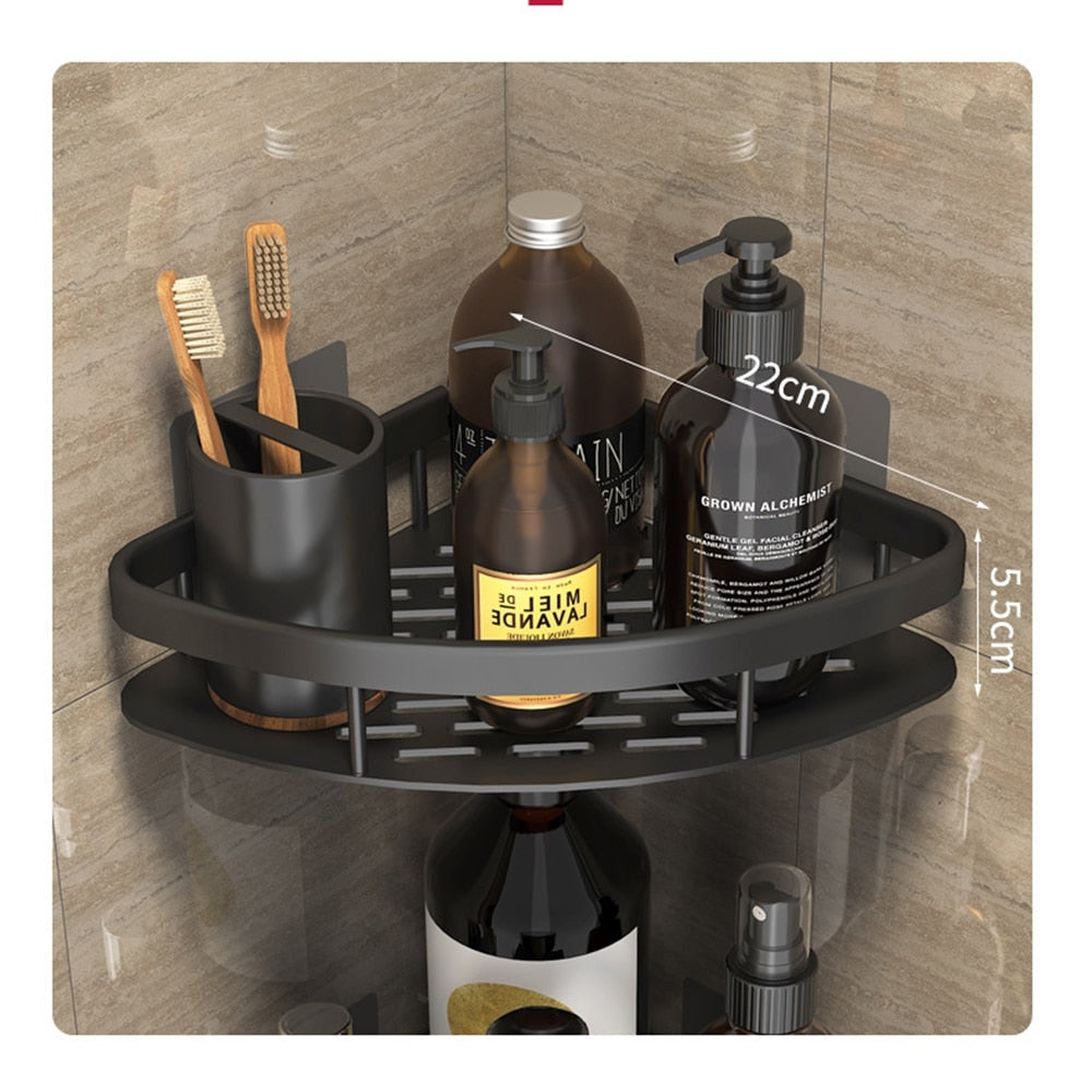 Kalsten | Metal Suction Cup Bathroom Shelves