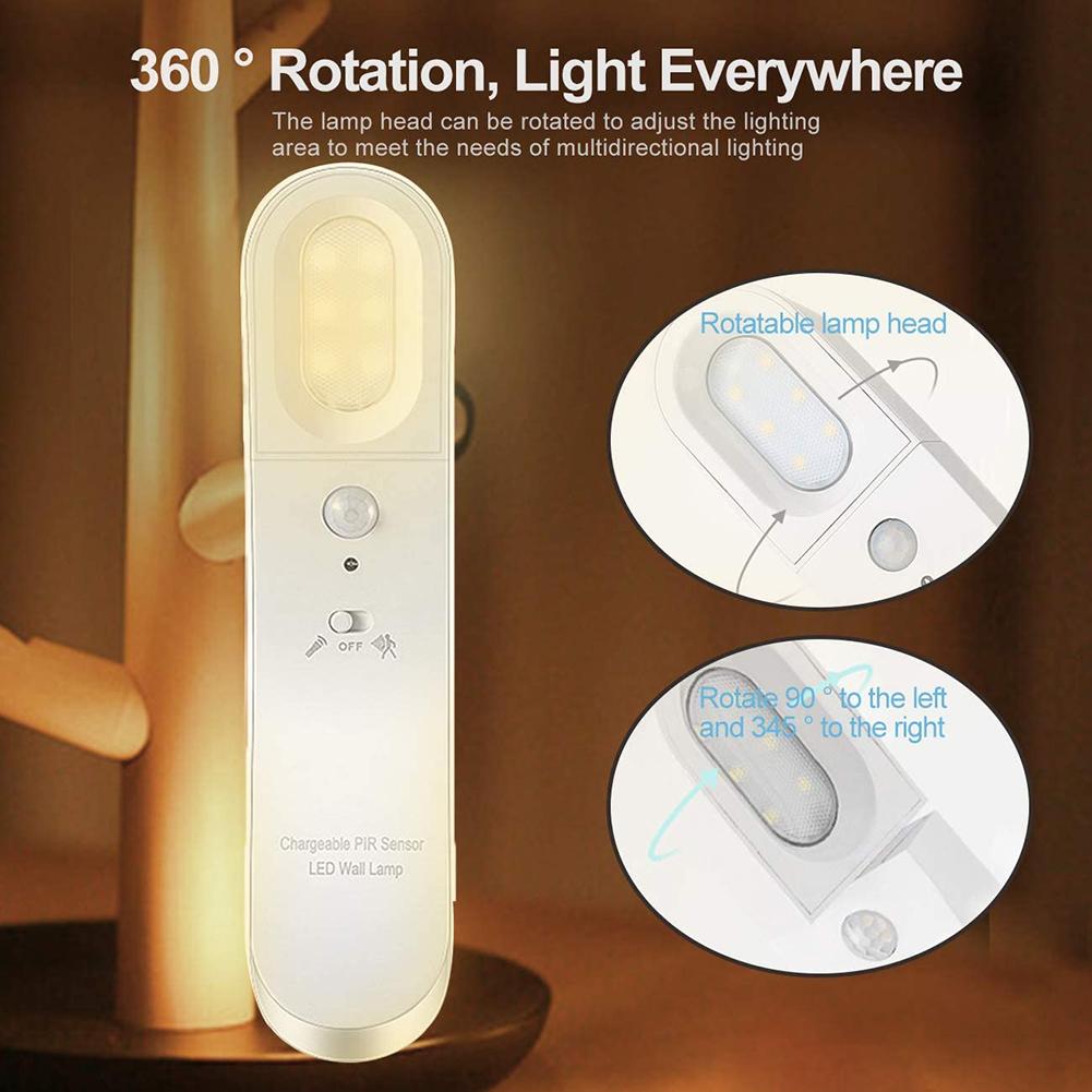 Motion Sensor Rotatable LED Wall Lamp | Kalsten