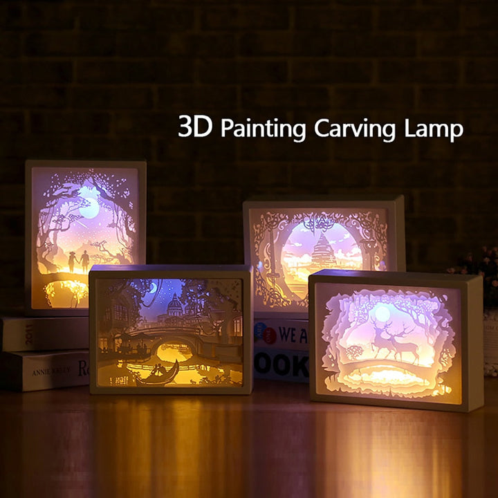 Creative 3D Paper Box LED Night Lamp | Kalsten