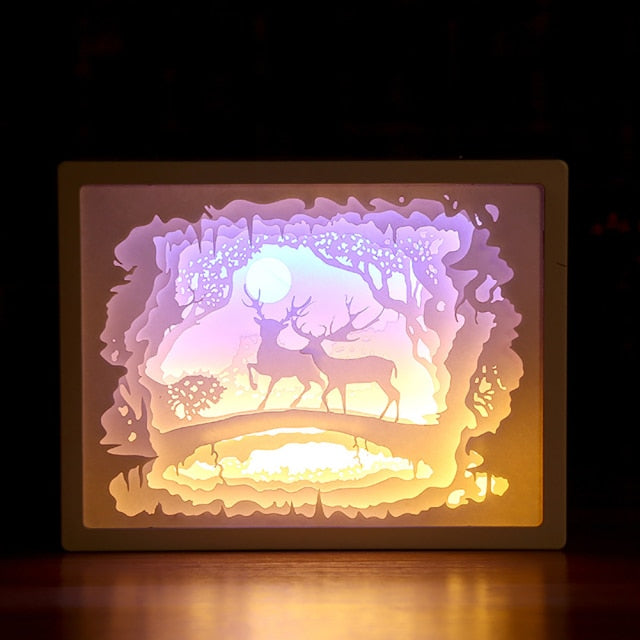 Creative 3D Paper Box LED Night Lamp | Kalsten