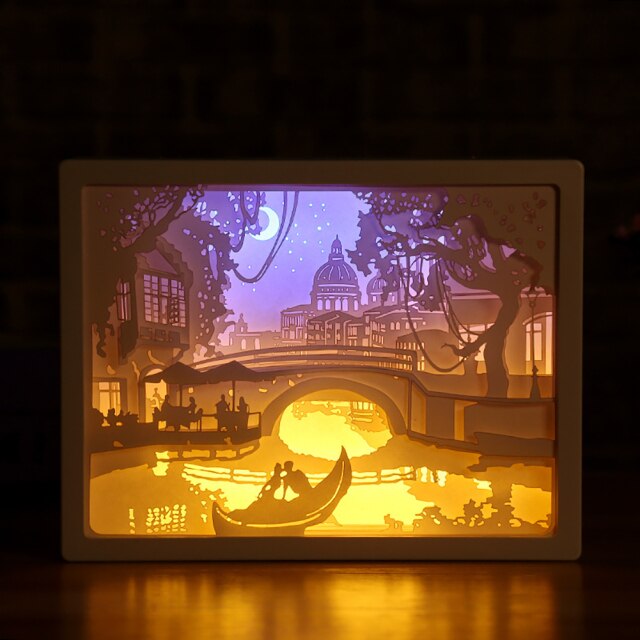Creative 3D Paper Box LED Night Lamp | Kalsten