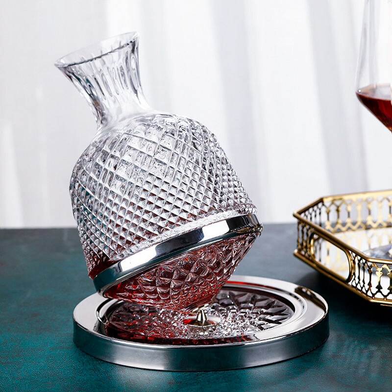 Kalsten | Elegant Crystal Spinning Glass Wine Decanter