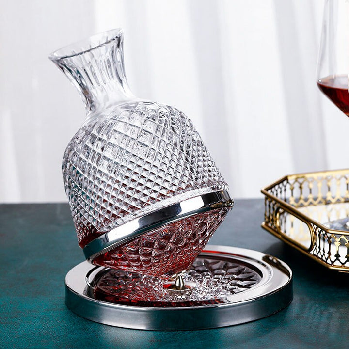 Kalsten | Elegant Crystal Spinning Glass Wine Decanter