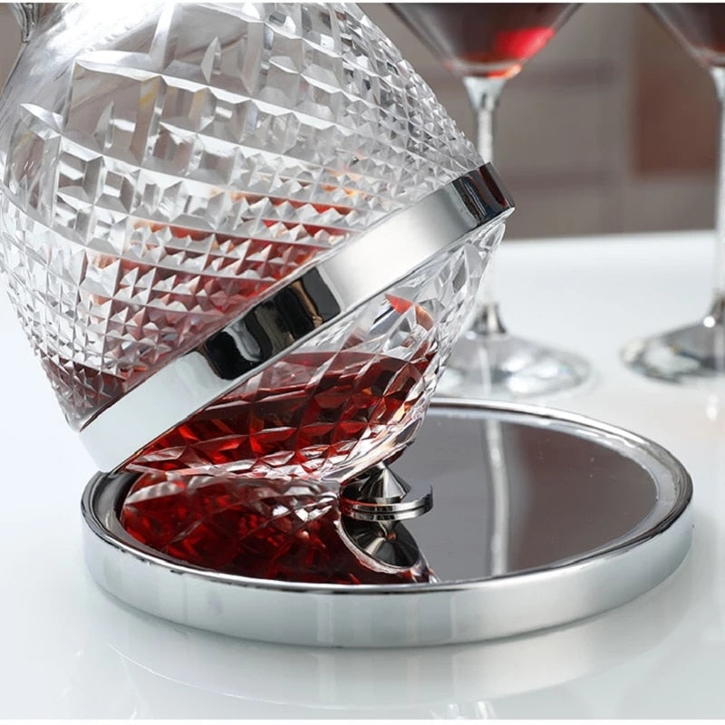 Kalsten | Elegant Crystal Spinning Glass Wine Decanter