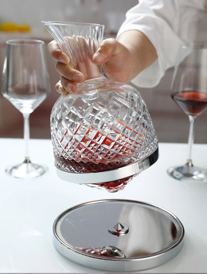 Kalsten | Elegant Crystal Spinning Glass Wine Decanter