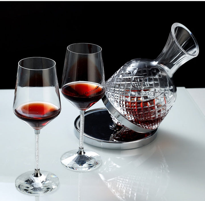 Kalsten | Elegant Crystal Spinning Glass Wine Decanter