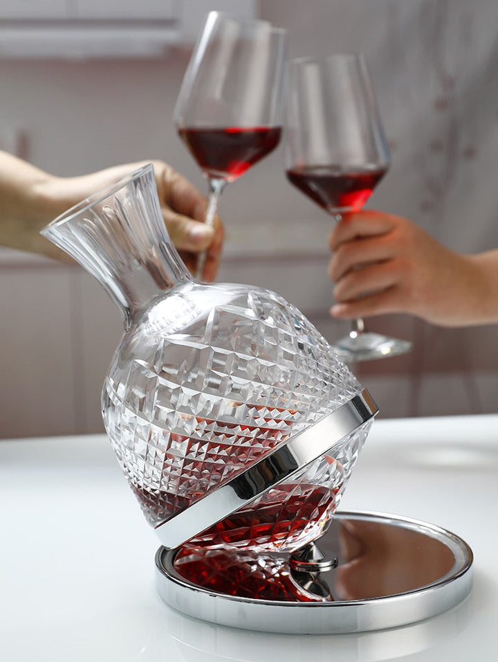 Kalsten | Elegant Crystal Spinning Glass Wine Decanter