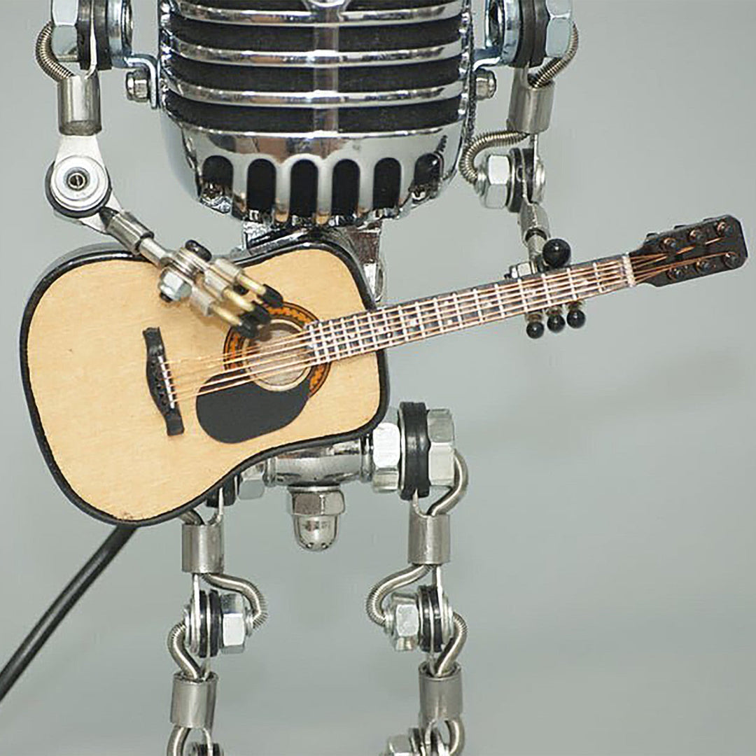 Vintage Guitar Playing Microphone Robot Lamp | Kalsten