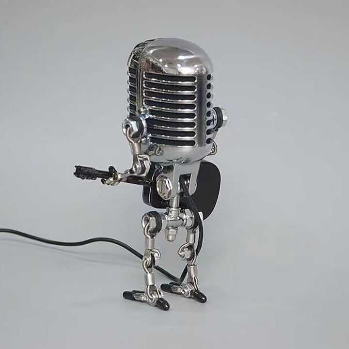 Vintage Guitar Playing Microphone Robot Lamp | Kalsten