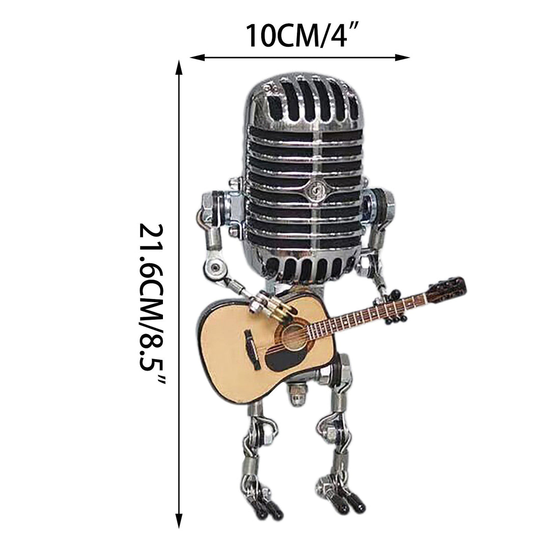 Vintage Guitar Playing Microphone Robot Lamp | Kalsten