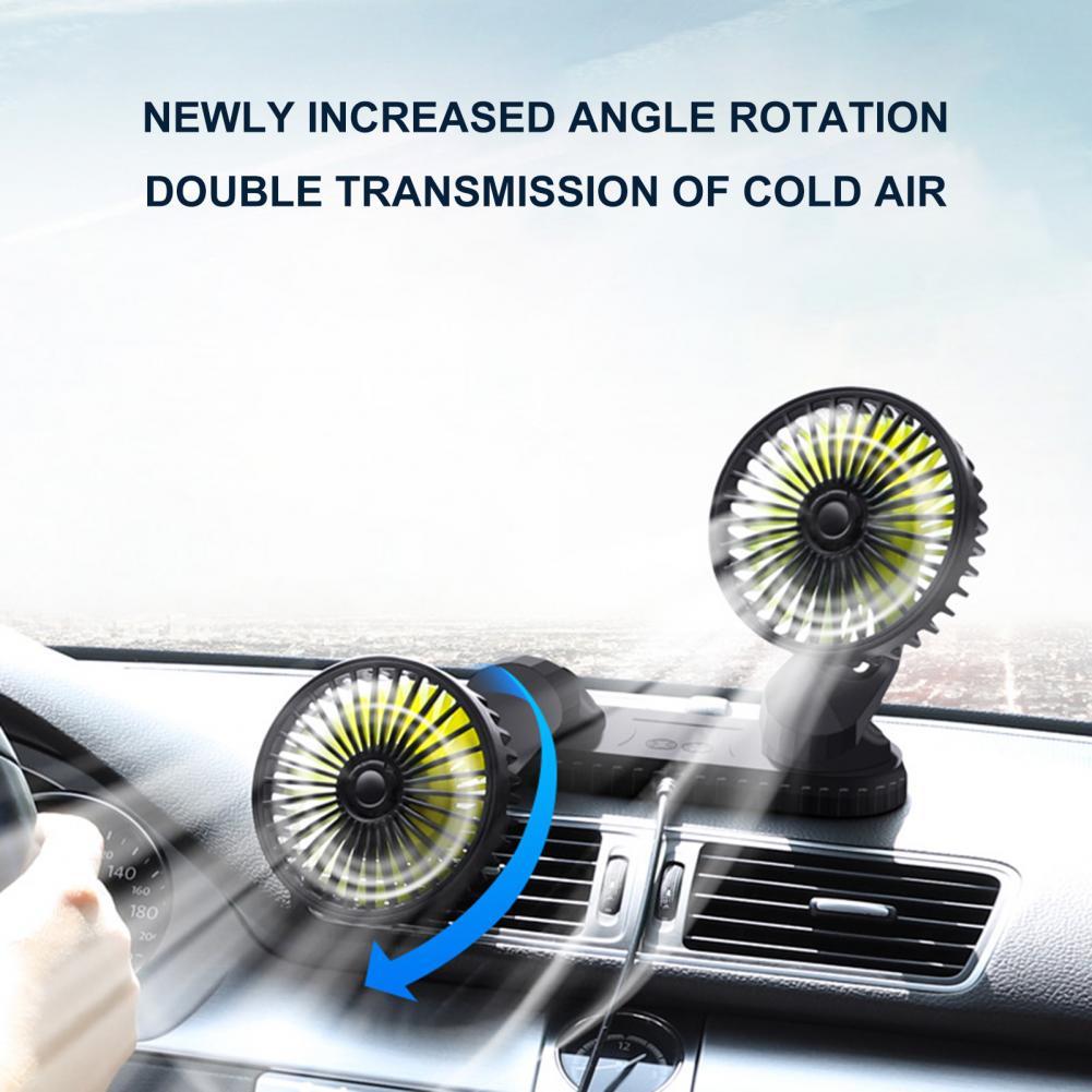 Car Dashboard Double USB Cooling Fan | Kalsten