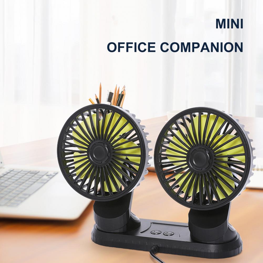 Car Dashboard Double USB Cooling Fan | Kalsten