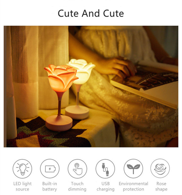 Rose Flower Romantic Touch Night Light | Kalsten