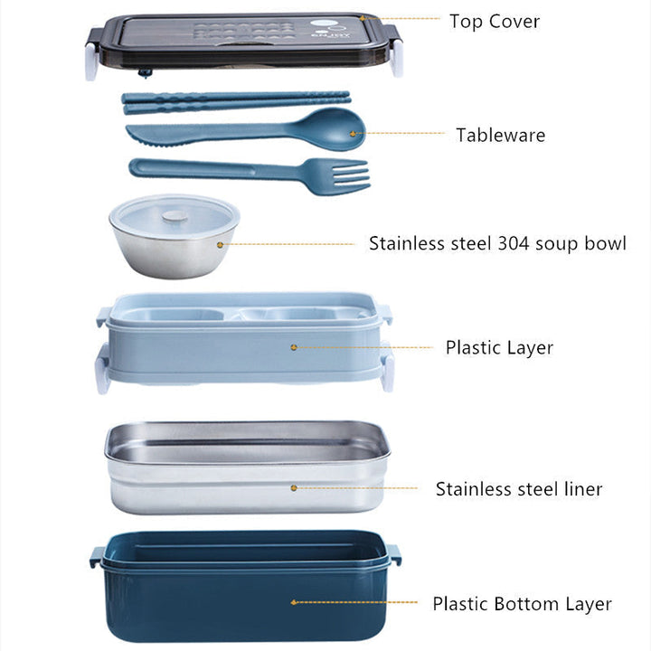 Double Layer Leak-Proof Soup Bowl Lunch Box | Kalsten