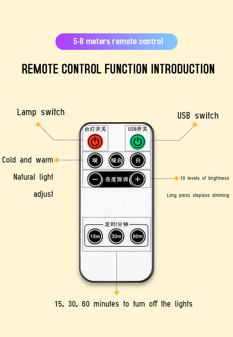 Remote Control Luminous Night Light | Kalsten