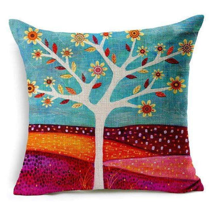 BowLift | Floral Animal Tree of Life Bird Back Home Decorative Throw Pillow Cover