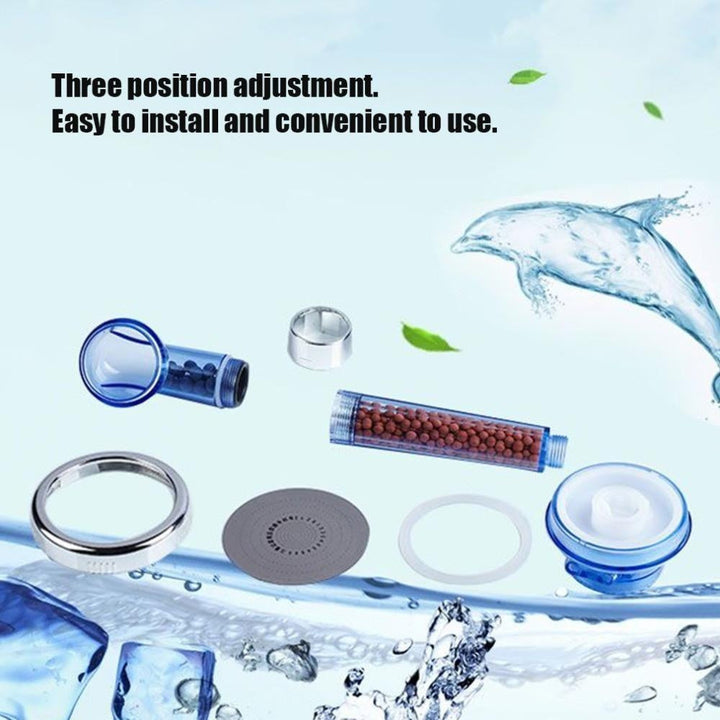 Spa Filtered Water Saving Adjustable Shower Head with Three Modes | Kalsten