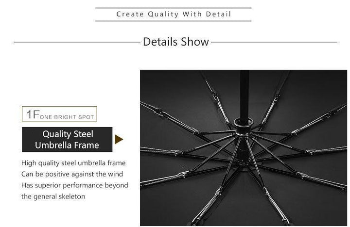Kalsten | Luxury Automatic Open & close Umbrella Folding Wind water Resistant