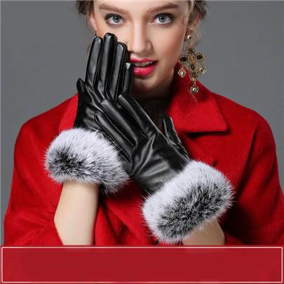 Kalsten | Women Genuine Rabbit Fur Gloves
