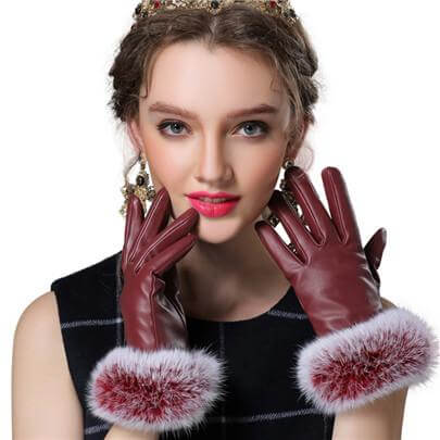 Kalsten | Women Genuine Rabbit Fur Gloves