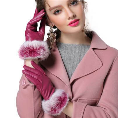 Kalsten | Women Genuine Rabbit Fur Gloves