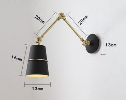 Nordic Iron Swing Long Arm Modern Wall Lamp | Kalsten