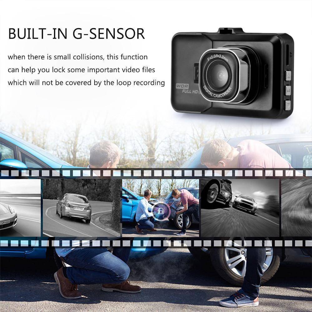 Kalsten | 3 inch Dash Camera Car DVR Dash Cam Video Recorder HDMI HD 1080P Camcorder Night Vision Motion Detection Loop Recording
