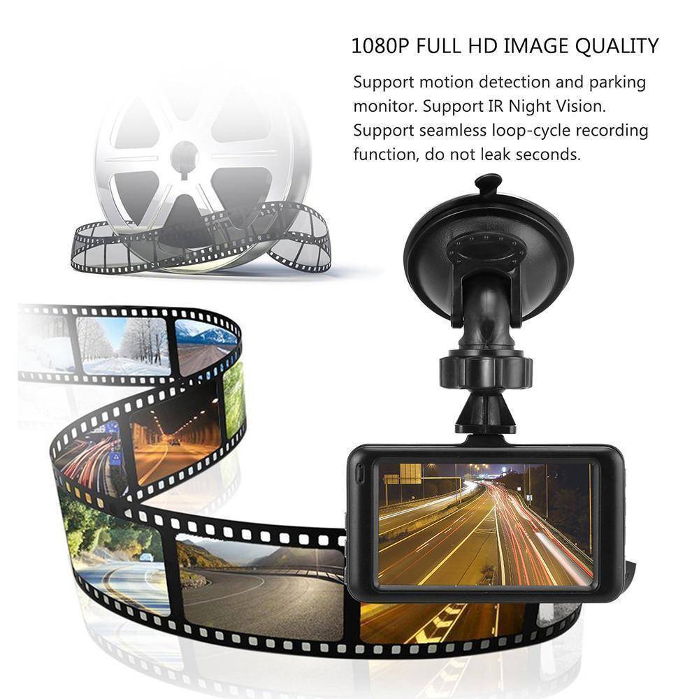 Kalsten | 3 inch Dash Camera Car DVR Dash Cam Video Recorder HDMI HD 1080P Camcorder Night Vision Motion Detection Loop Recording