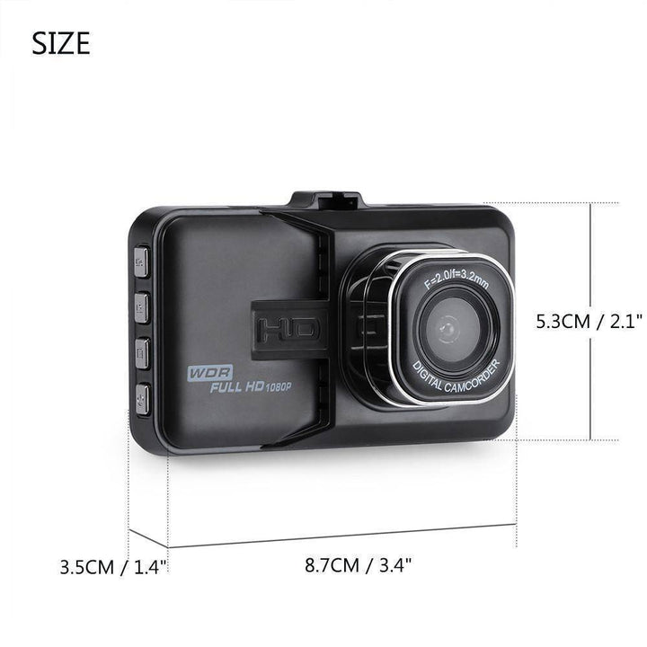 Kalsten | 3 inch Dash Camera Car DVR Dash Cam Video Recorder HDMI HD 1080P Camcorder Night Vision Motion Detection Loop Recording