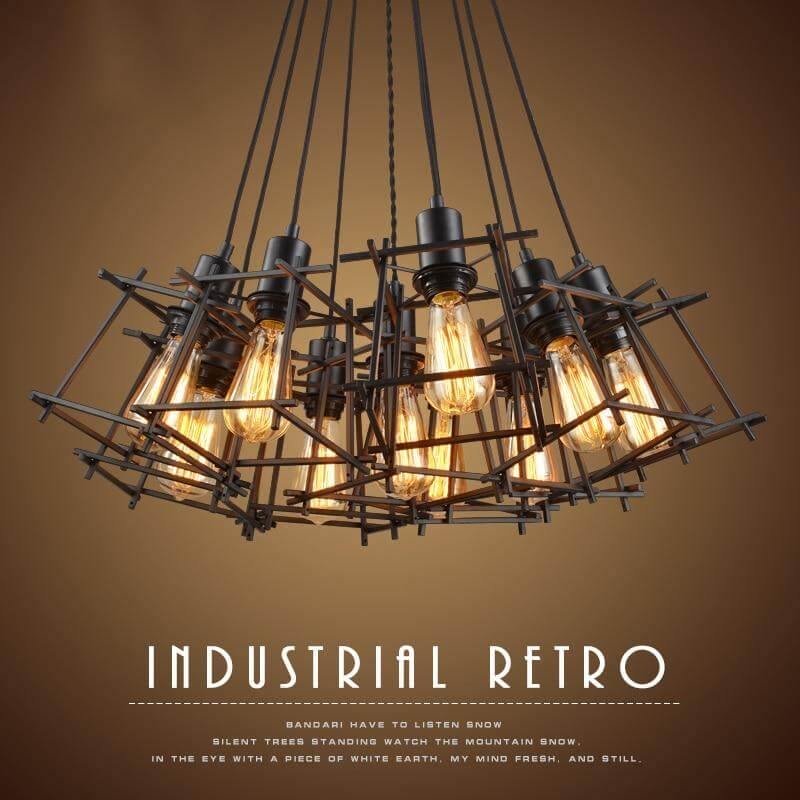 Modern Retro Iron Lamps Chandelier | Kalsten