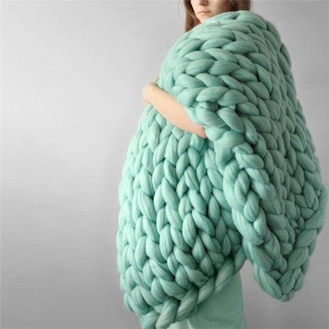 Skanto | Handmade Chunky Knit Blanket Comfortable & Warm - 80 x100 cm