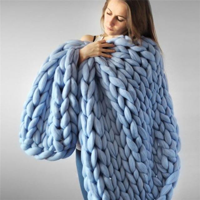 Skanto | Handmade Chunky Knit Blanket Comfortable & Warm - 80 x100 cm