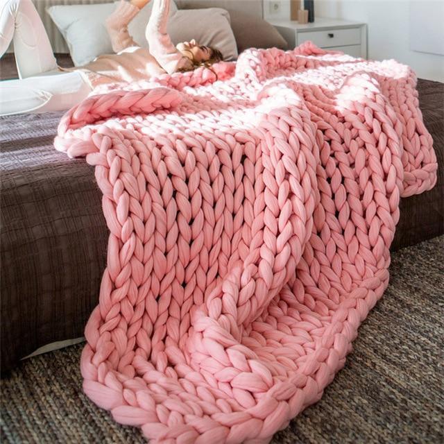Skanto | Handmade Chunky Knit Blanket Comfortable & Warm - 80 x100 cm