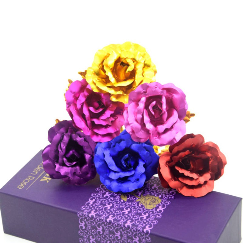 Skanto | 24k Gold Plated Rose | Certificate & Luxury Gift Box Included