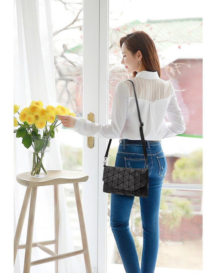 Abstract Geometric Matte Shoulder Bag | Kalsten