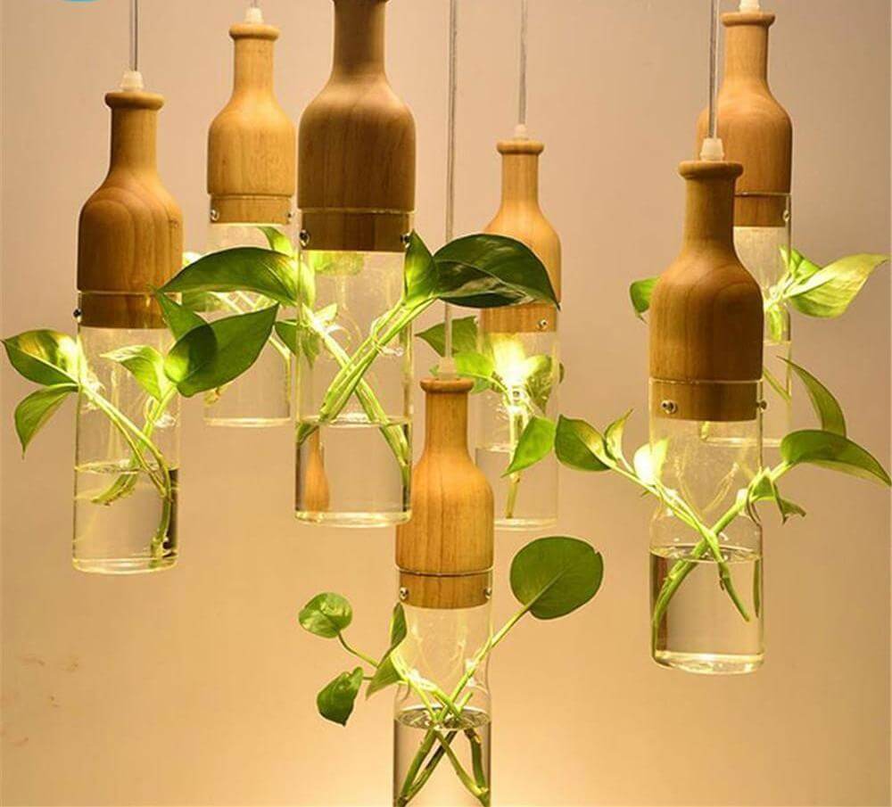 Wooden Modern LED Plant Pendant Lights | Kalsten