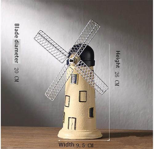 4 Colors Vintage Resin Windmill Ornaments Piggy Banks | Bowlift