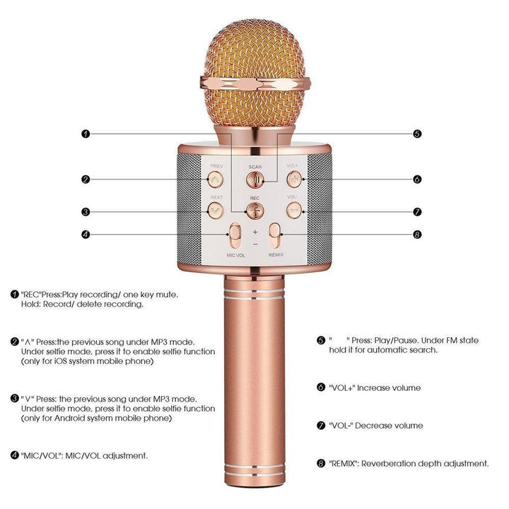 Kalsten | Wireless Magic Karaoke Microphone – Bluetooth Karaoke Microphone
