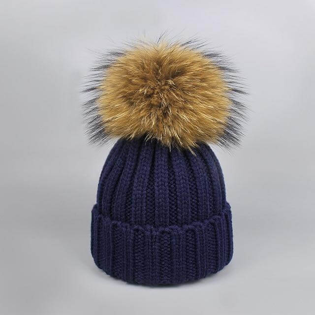 Kalsten | Warm Knitted Fur Hat Scarf Set